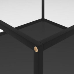 Berkfield Coffee Table Transparent And Black 80X80X35 Cm Tempered Glass - thumbnail 4