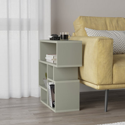 Decortie Karma Modern 5-Compartment Side End Table Living Room Ash Green H 60.5Cm - image 1