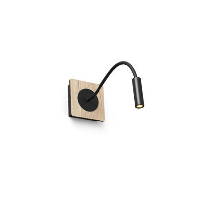 Luminosa Lighting Luminosa Mood Led Wood Wall Reader Light Black 2W 3000K - image 1