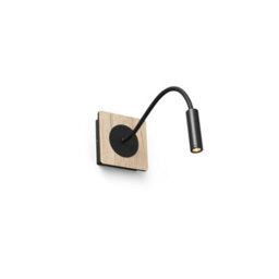 Luminosa Lighting Luminosa Mood Led Wood Wall Reader Light Black 2W 3000K - thumbnail 1