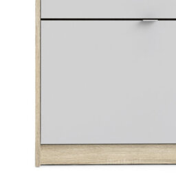Furniture To Go Shoes Shoe Cabinet  W. 3 Tilting Doors And 2 Layers Oak Structure White - thumbnail 9