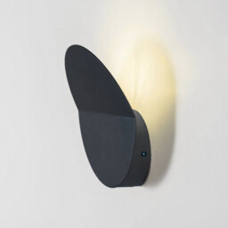Houseof Metal Round Diffuser Wall Light Uplighter - Charcoal Grey Black - thumbnail 2