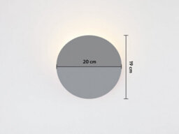 Houseof Metal Round Diffuser Wall Light Uplighter - Charcoal Grey Black - thumbnail 6