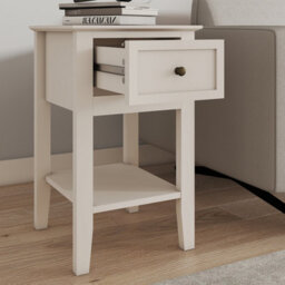 Melody Maison Pair Of One Drawer Bedside Tables - Rowley Pale Cream Range - thumbnail 3