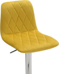 Lamboro Verona Velvet Kitchen Bar Stools, Single, Height Adjustable Gas Lift Stool With Backrest, Breakfast Bar Stool - Mustard Yellow - thumbnail 6