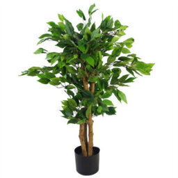 Leaf Artificial Ficus Tree Plant Evergreen Bushy 90Cm Realistic House Plants Botanik - thumbnail 1