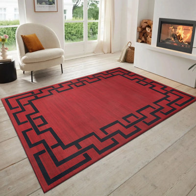 Oxford Homeware Printed Rug, Non-Slip Pets Friendly, Living Room Rugs And Bedroom Rugs, (Lexi, 120X170Cm) - image 1