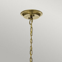 Luminosa Lighting Elstead Waverly 3 Light Chandelier, Natural Brass, E27 - thumbnail 2