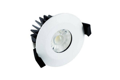 Luminosa Lighting Luminosa Led Low Profile Ip65 Fire Rated Downlight Recessed Spotlight 8.5W 660Lm 4000K Dimmable Matt White Ip65 - image 1