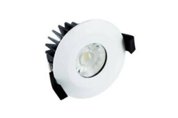 Luminosa Lighting Luminosa Led Low Profile Ip65 Fire Rated Downlight Recessed Spotlight 8.5W 660Lm 4000K Dimmable Matt White Ip65