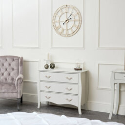 Melody Maison Large 3 Drawer Chest Of Drawers - Elizabeth Ivory Range - thumbnail 7