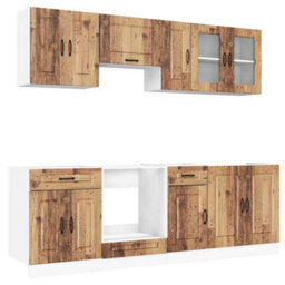 Berkfield 8 Piece Kitchen Cabinet Set Kalmar Old Wood Engineered Wood - thumbnail 2