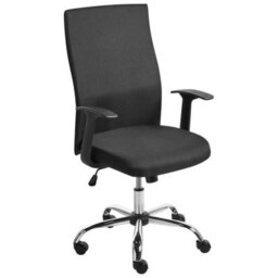 Beliani Office Chair Zuno Fabric Black - thumbnail 1