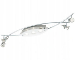 Eglo Tukon Chrome And Matt Nickel Led 7 Bulb Ceiling Spotlight Bar Gu10 Adjustable - thumbnail 1