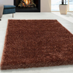 Abaseen 60X110Cm Terracotta Cosy Shaggy Rug, Rectangular Extra Soft Touch 5Cm Heavy Thick Pile, Modern Area Rugs Living & Bedroom