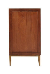 Orsina 5 Drawer Chest, Mango Wood Bohemian Dresser With Gold Iron Accents, Functional Tallboy Storage Unit - thumbnail 6