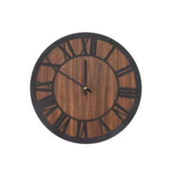 45Cm Wooden Wall Clock Silent Non Ticking - thumbnail 1