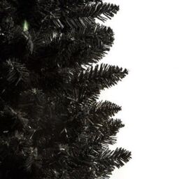 7Ft Black Pencil Pine Wrapped Full Artificial Christmas Tree - Black - thumbnail 3