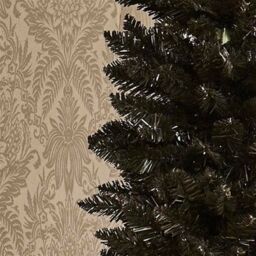 7Ft Black Pencil Pine Wrapped Full Artificial Christmas Tree - Black - thumbnail 5