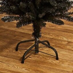 7Ft Black Pencil Pine Wrapped Full Artificial Christmas Tree - Black - thumbnail 2