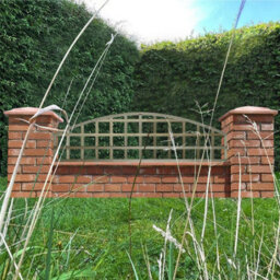 Premier Garden Supplies Arch Top Wooden Trellis Panel 6Ft X 1Ft (4 Pack) Standard Square Lattice Fencing Topper Extension For Climbing Plant Support - thumbnail 8