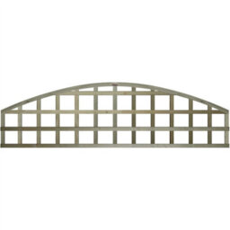 Premier Garden Supplies Arch Top Wooden Trellis Panel 6Ft X 1Ft (4 Pack) Standard Square Lattice Fencing Topper Extension For Climbing Plant Support - thumbnail 7
