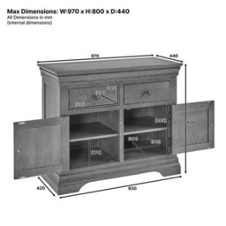 The Furniture Market French Hardwood Mahogany Stained Small Sideboard - thumbnail 8