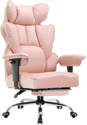 Comhoma Office Chair High Back Pu Leather Executive Desk Chair With Footrest, Ergonomic Big Swivel Reclining Computer Chairs - image 1