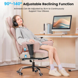 Comhoma Office Chair High Back Pu Leather Executive Desk Chair With Footrest, Ergonomic Big Swivel Reclining Computer Chairs - thumbnail 7