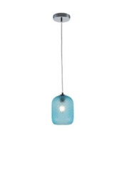 Luminosa Lighting Luminosa Ashford Dome Pendant Ceiling Light Blue 15X20Cm - thumbnail 1