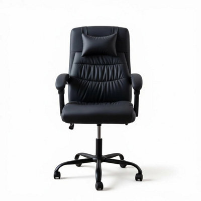 Black Without Footrest Ergonomic Executive Swivel Office Chair Recliner High Back Computer Desk Chair - image 1