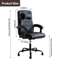 Black Without Footrest   Ergonomic Executive Swivel Office Chair Recliner High Back Computer Desk Chair - thumbnail 2