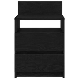 Berkfield Bedside Cabinet With 2 Drawers Black 40X33X60 Cm - thumbnail 4