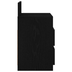 Berkfield Bedside Cabinet With 2 Drawers Black 40X33X60 Cm - thumbnail 6