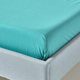 Homescapes Teal Egyptian Cotton Flat Sheet 200 Tc, King - thumbnail 3