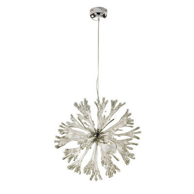 Luminosa Lighting Luminosa Love Pendant Large 11 Light G4 Polished Chrome/white Glass, Not Led/cfl Compatible Item Weight: 19Kg - image 1