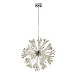 Luminosa Lighting Luminosa Love Pendant Large 11 Light G4 Polished Chrome/white Glass, Not Led/cfl Compatible Item Weight: 19Kg - thumbnail 1