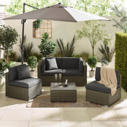 Furniturebox Uk Orlando Grey Rattan Garden Coffee Table + Ice Bucket - thumbnail 5
