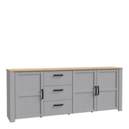 Furniture To Go Bohol Large Sideboard In Riviera Oak/grey Oak - thumbnail 1