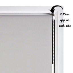 White Daylight Roller Blind With Chrome Square Eyelets - (W)64Cm X (L)165Cm Window Shade By Furnished - thumbnail 5