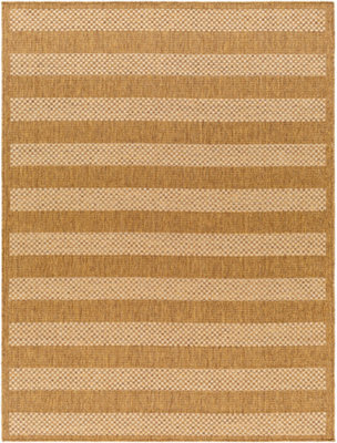 Livabliss Pismo Beach-Modern Brown Tan Yellow Striped In- & Outdoor Jute-Look Rug 120 X 170 Cm Easy Care, Non Shedding - image 1