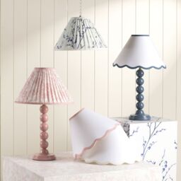 Laura Ashley Ivory & Blue Scalloped Edge Conical Lamp Shade (D)30Cm - thumbnail 2