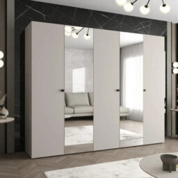 Arte Parma Ii 250Cm Cashmere Hinged Door Wardrobe - Calm Sophistication With Purposeful Design - thumbnail 1