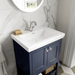 Dezine Colorado 500mm Indigo Blue 1 Tap Hole Floorstanding Vanity Unit - thumbnail 2
