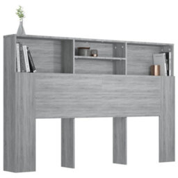 Vidaxl Headboard Cabinet Grey Sonoma 160X19X103.5 Cm Headboard Cabinets - thumbnail 4