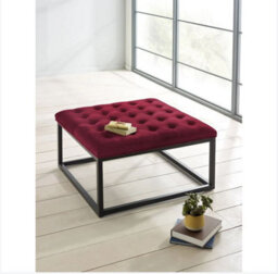 Falun Footstool Smaller Size Ruby Red Homeliving - thumbnail 4