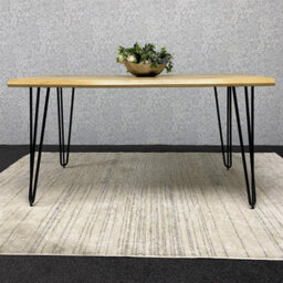 Kosy Koala Wooden Dining Table With Metal Hairpin Legs For Dining Room, Work, Or Study (Length 117 Cm) - thumbnail 5