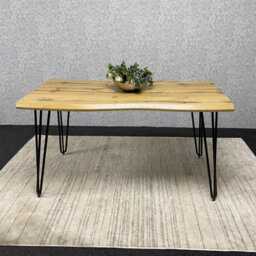 Kosy Koala Wooden Dining Table With Metal Hairpin Legs For Dining Room, Work, Or Study (Length 117 Cm) - thumbnail 7