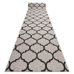RugsX Runner Sizal Floorlux Design 20608 Moroccan Trellis Silver / Black 80   80X220 Cm - thumbnail 4