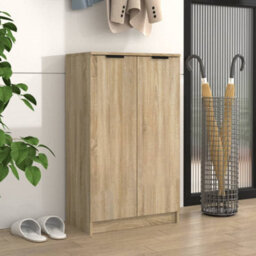 Berkfield Shoe Cabinet Sonoma Oak 59X35X100 Cm Engineered Wood